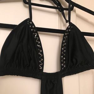 Black Swarovski Crystal Monokini